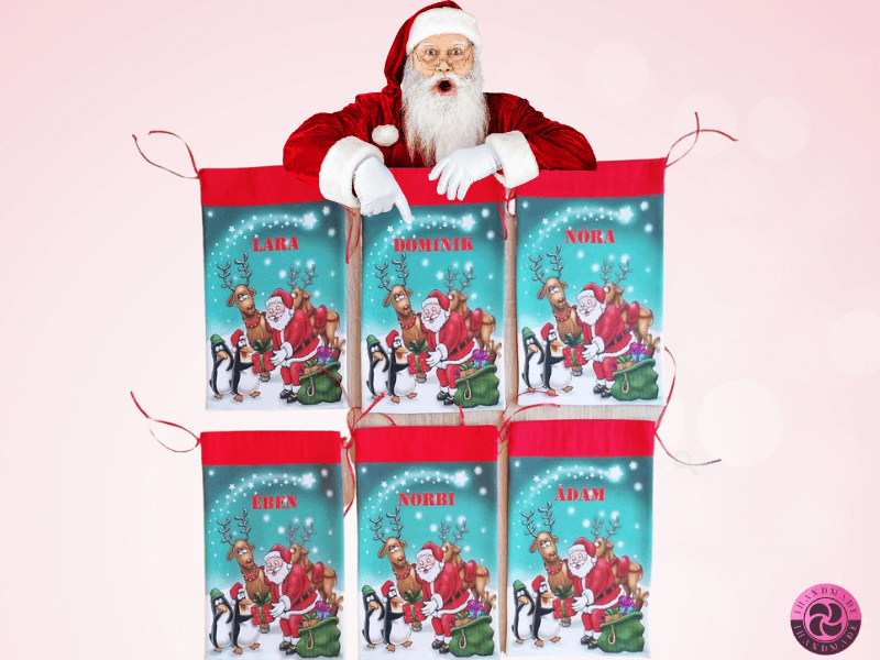 Egyedi mintás mikulás zsák 3 Egyedi mintás mikulás zsák - Image 3