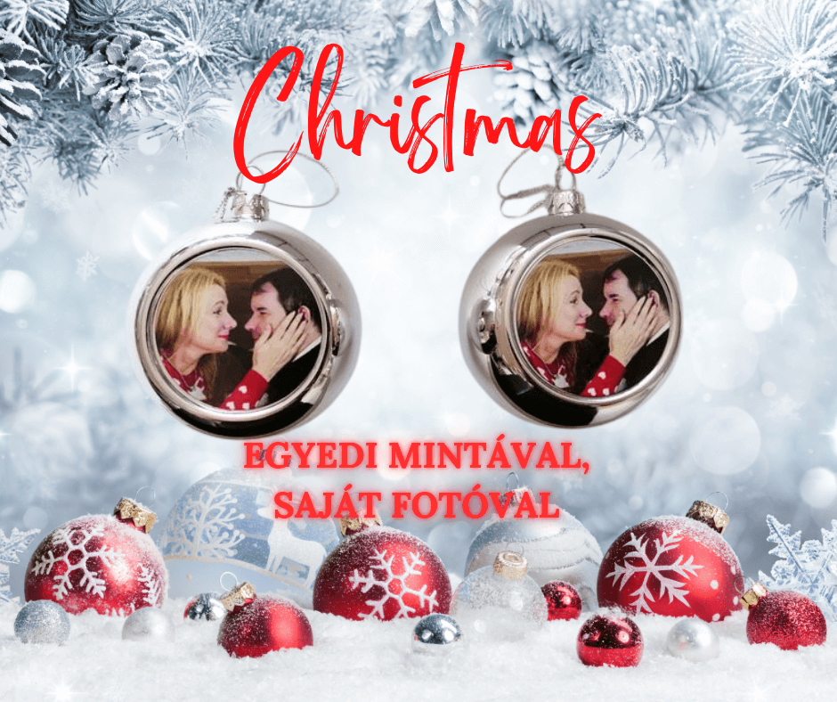 Egyedi fotós karácsonyi gömbdísz 1 karácsonyi gömbdísz egyedi mintával, saját fotóval