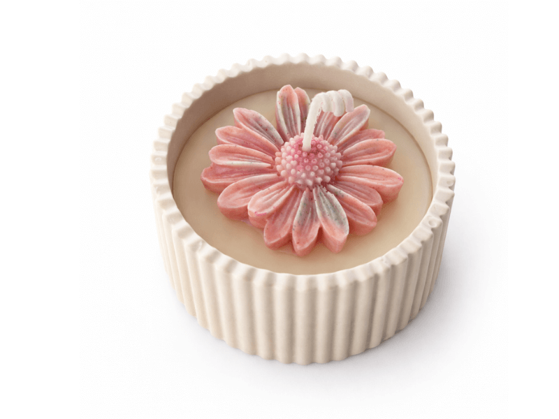 Virag mintas szojagyertya – dekor kezmuves gyertya