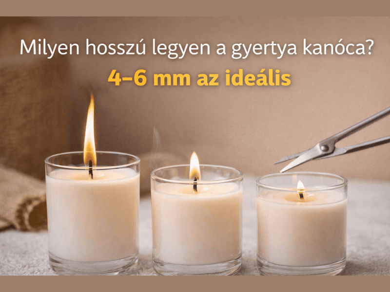 Milyen hosszú legyen a gyertya kanóca? – A tökéletes égés titka 1 Gyertya kanóc ideális hossza 4–6 mm, helyes kanócvágás bemutatása tiszta és egyenletes égéshez